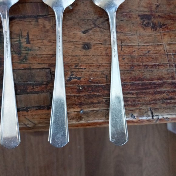 Vintage American Silver Co. Silverplate Soup Spoons Camelot Harvest Set of 6 - Picture 14 of 16